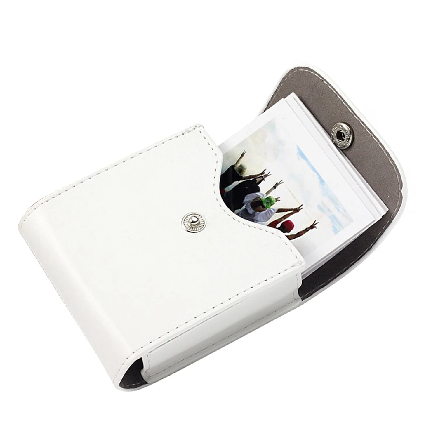 Besegad из искусственной кожи отделение для фотографий Кнопка Карманный Кожаный