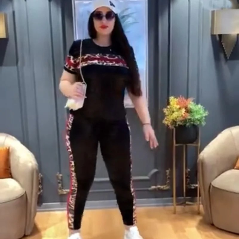 Африканские Дашики бархатные комплекты из двух предметов Женские топы и узкие