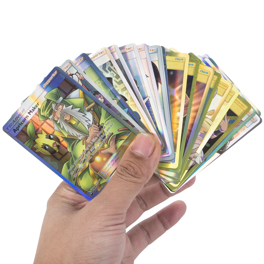 Juego de Pok&eacute;mon entrenador sin repetir, juego de batalla, juego de colecci&oacute;n brillante en ingl&eacute;s, juguetes de tarjetas ENERGY GX VMAX EX, 10 Uds.-3