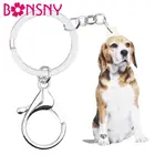 Акриловые сидячие биги Bonsny, длинный принт брелки с собаками, милые украшения для женщин, детей, друзей, модный подарок на день рождения, брелоки с животными