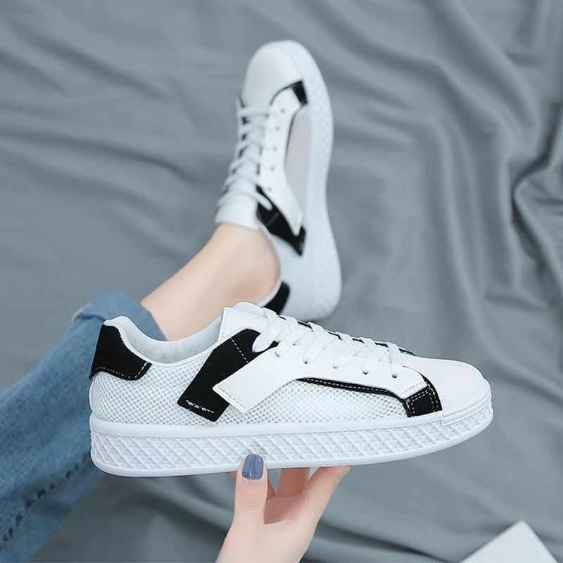 

Туфли женские спортивные для ходьбы, холщовые, на плоской подошве, уютная износостойкая обувь для бега, теннисная обувь на толстой подошве, ...