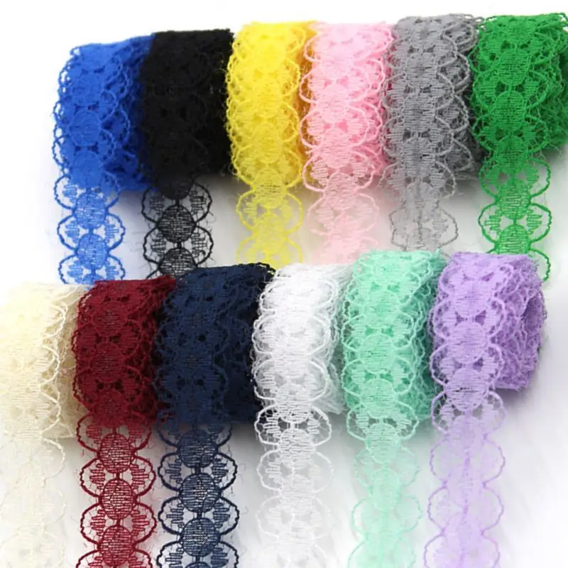 15 мм 10 ярдов шелковая кружевная лента не тянутся Сделай Сам DIY бигуди для волос