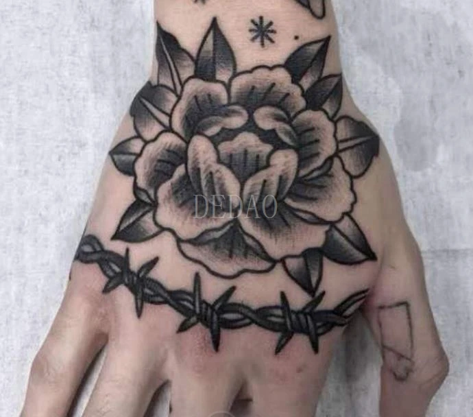 

Temporary Tatoo Waterproof Hand Fake Tattoo Sticker Flower Rose Tattoos Tatouage Tatto For Men Women Girl Adult