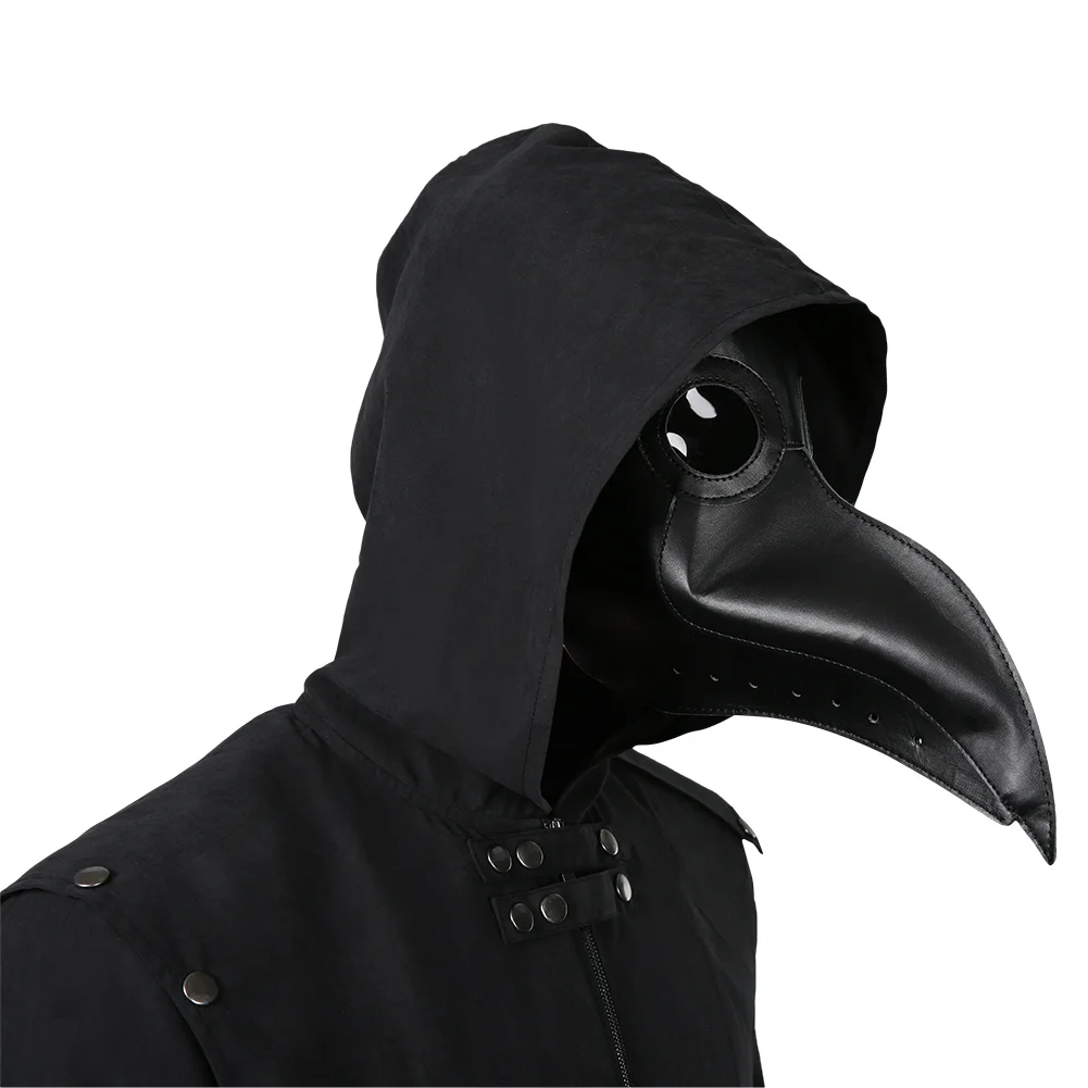 

Plague Doctor Cosplay Costume Men Steampunk Gothic Hooded Jacket Coats Mask Halloween Carnival Autumn Suit Boy Christmas Gift