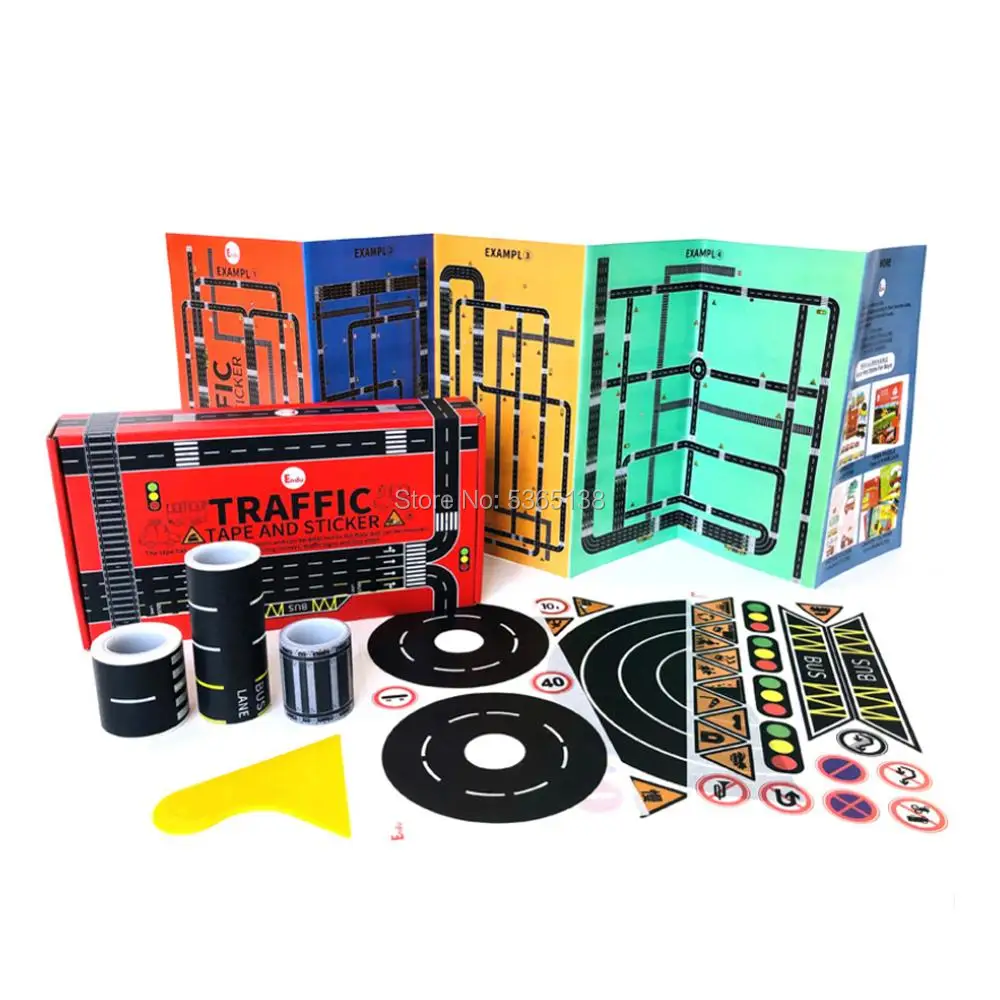 Play Road лента для игрушечного автомобиля и поезда DIY прямой кривой трек дорожные