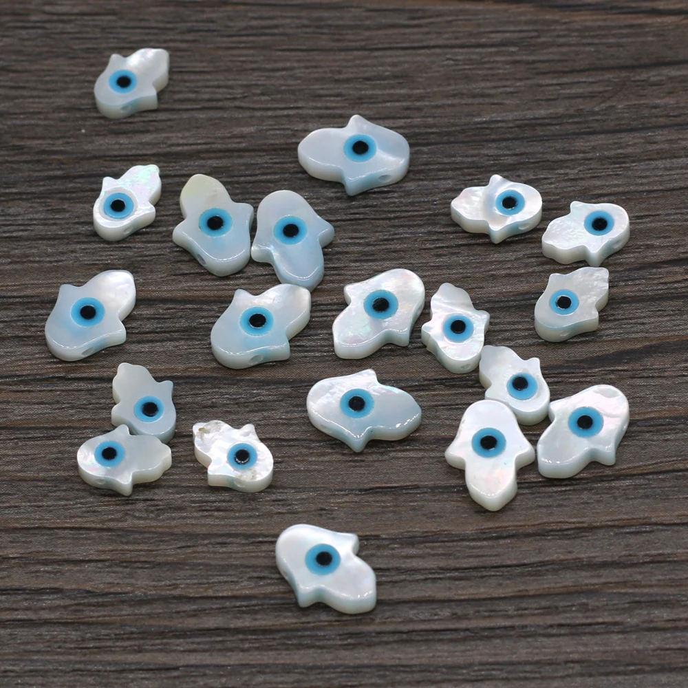 

5pc Hamsa Hand Shape Shell Beads Natural Shell Loose Beads for Jewelry Making DIY Necklace Earrings Gift Accessories