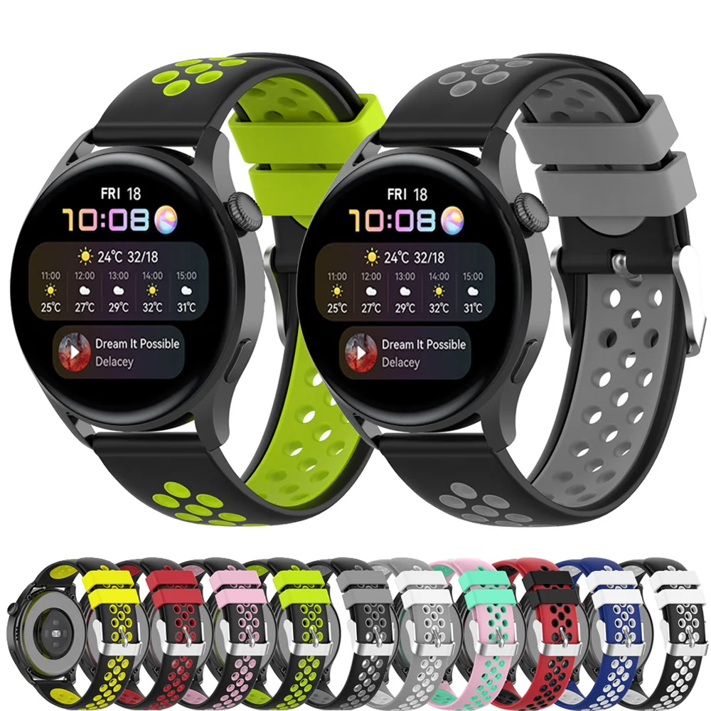 

For Huawei Watch 3 & 3 Pro Strap 22mm Silicone Watchband For Huawei GT 2 46mm GT Honor Magic 2 Quick Release Wristband Bracelet