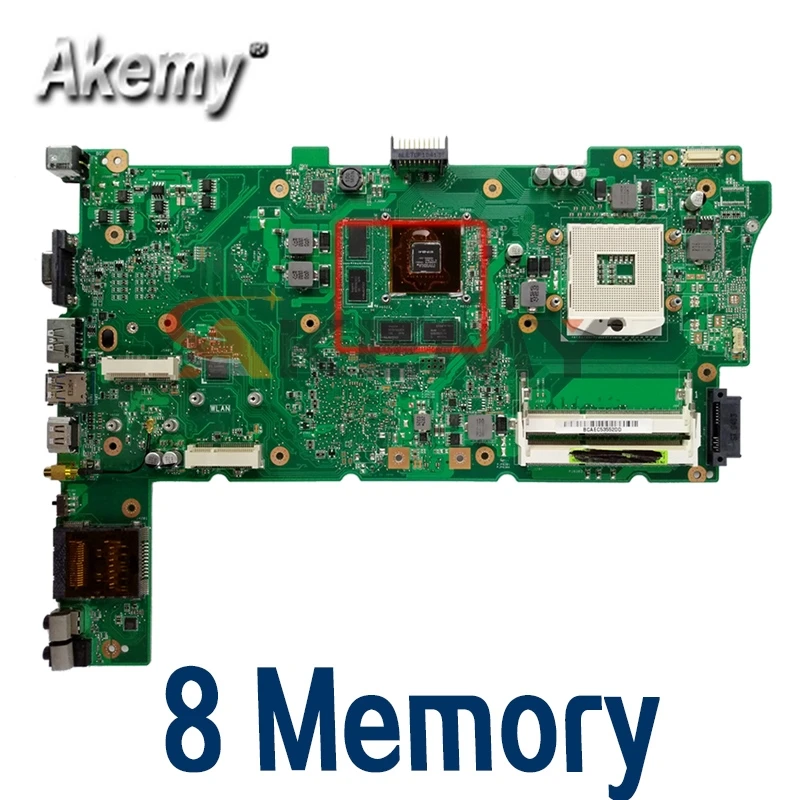 

Материнская плата для Asus N73JN, N73JQ, N73JF, 60-NZXMB1100-E18, 8 ОЗУ Rev2.0, 3RAM, 100% Протестировано