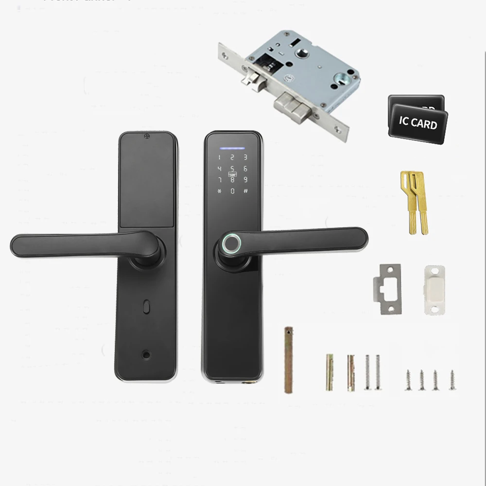 

WAFU Tuya WIFI Fingerprint Indoor Electronic Lock Smart Fingerprint Password Card Office Door Lock for Hotel Home Tenants