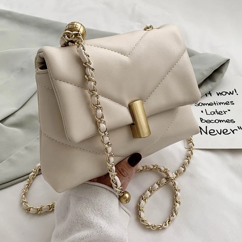 

Luxury Designer Chains Crossbody Bags For Women Fashion Diamond Lattice Shoulder Bags 2021 New Soft Women Messenger Bags Totes