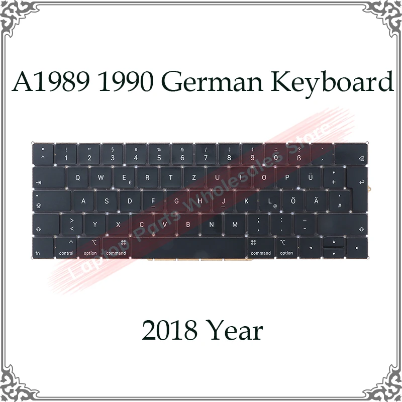 Replacement 15“ 13” For Macbook Pro Laptop Parts German Keyboard For Big Enter 2018 Year