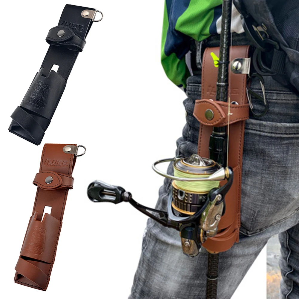 

Multifunction Fishing Inserting Rod Sleeve Portable Leather Rod Cover Fishing Lure Bag Waist Pack Leg
