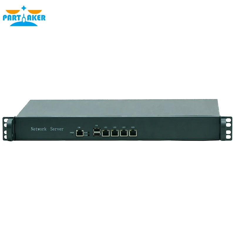 Причастник Intel Celeron J1900 четырехъядерный 1U Rackmount сетевой сервер с 4 Lan брандмауэр