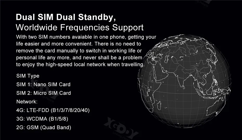 XGODY 4G Dual Sim смартфон Android 9,0 5," 18:9 HD полный экран 2 Гб 16 Гб MTK6737 четырехъядерный 5 Мп камера 2800 мАч мобильный телефон K20