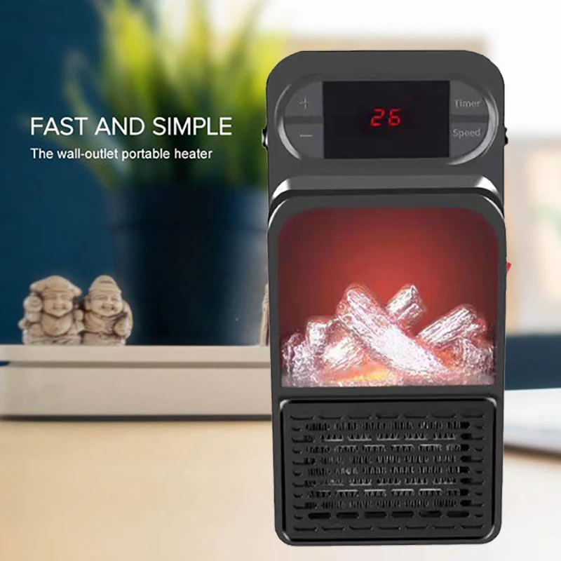 Мини Электрический настенный нагреватель пламени в тепле воздуха PTC