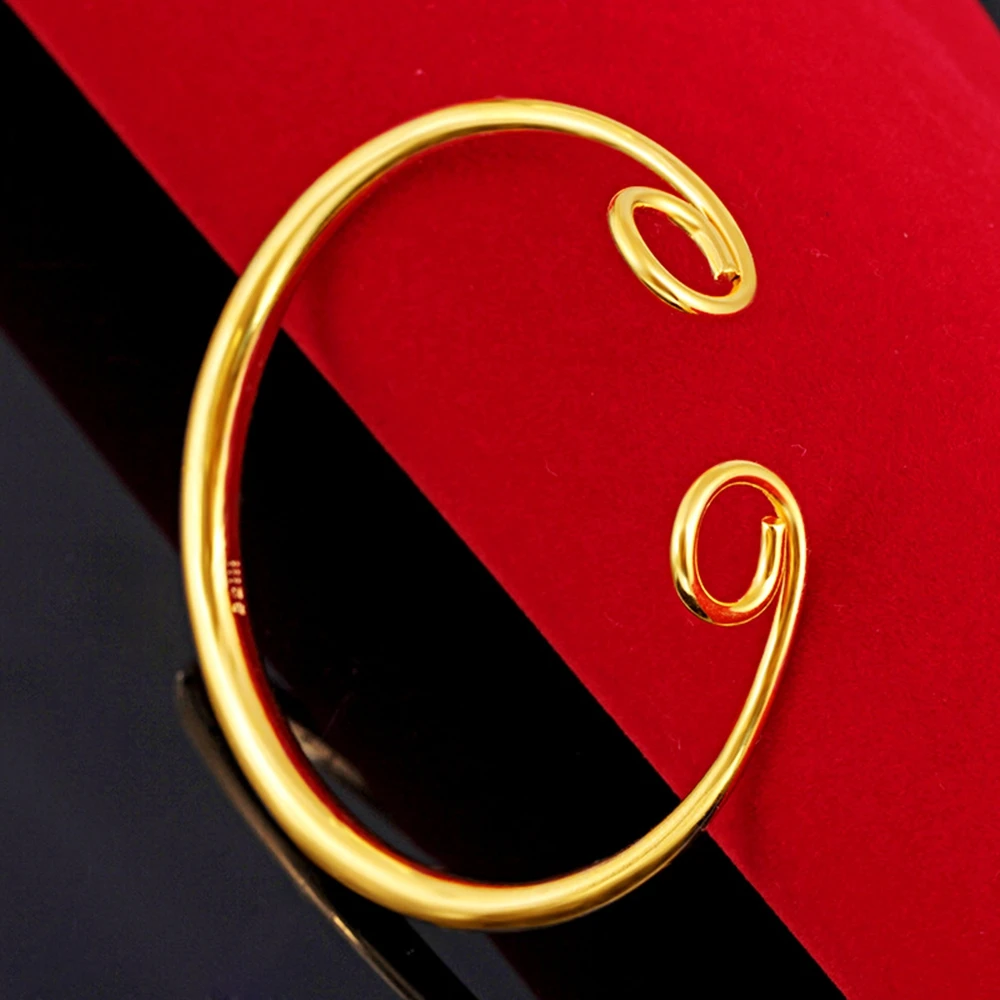 2 шт. Гладкий Простой стиль Женский Мужской Браслет-манжета пара ювелирных