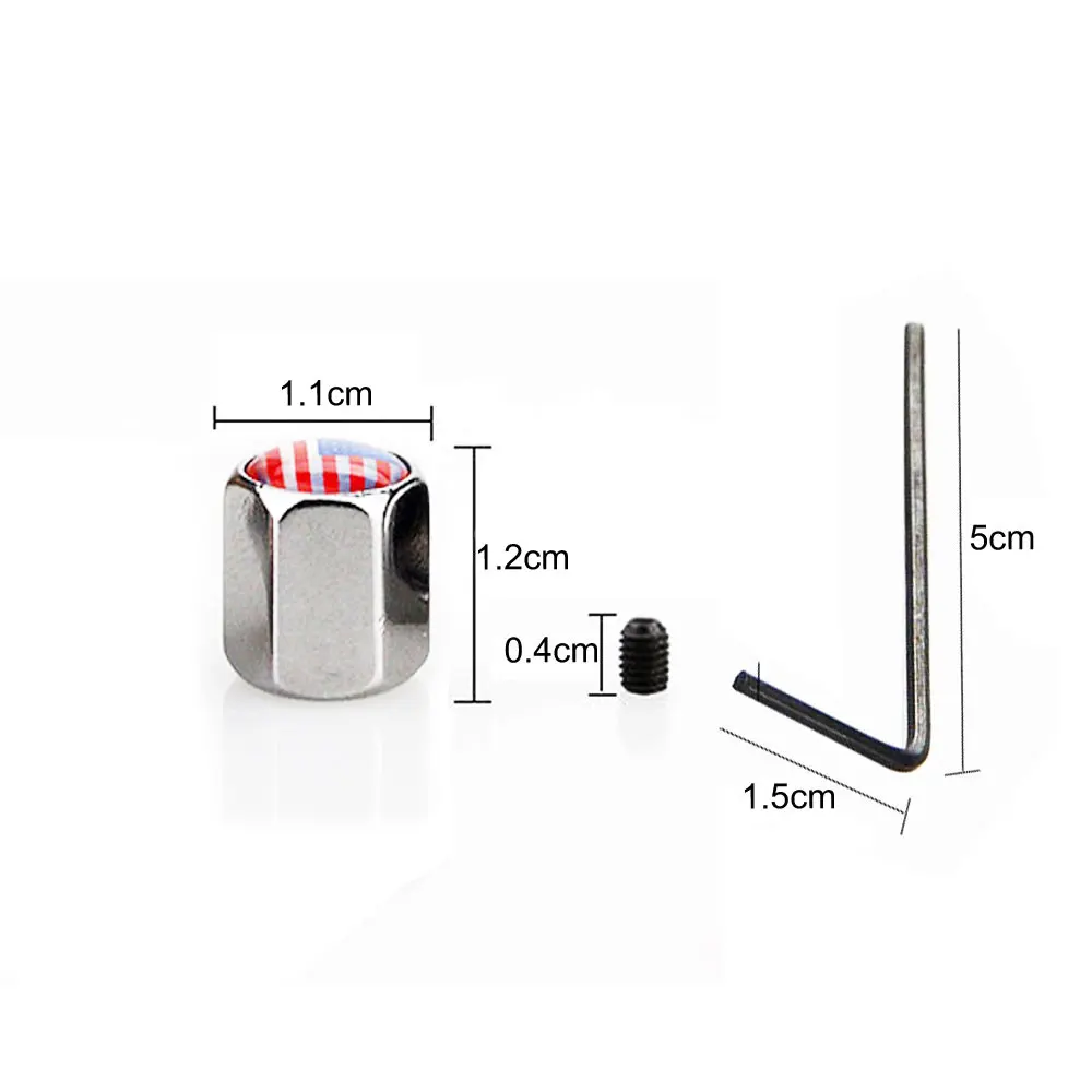 DSYCAR 4 шт./компл. флаг США Стиль велосипед мотоцикл шток клапана шины автомобиля