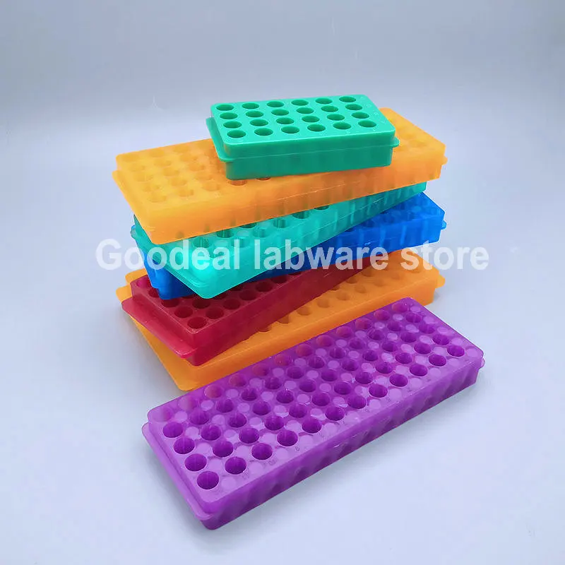 

5pcs 10pcs Lab Colorful Plastic Double-sided Usable Centrifuge Tube Rack with 24/32/60/80/96holes for 0.5/1.5/2ml PCR /EP Tube