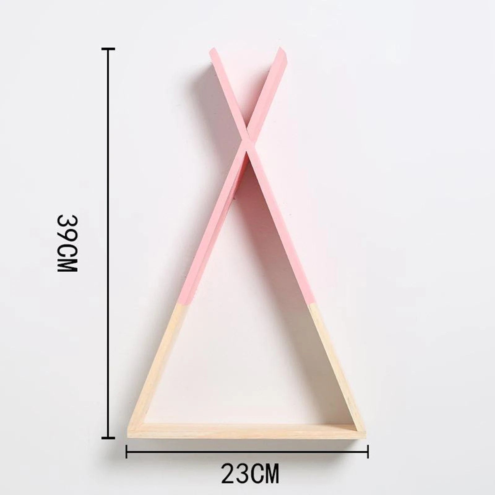 

Nordic Style Baby Wooden Wall Shelf Hanging Display Triangle Rack Bookshelf Bedroom Art Office Lovely Colors