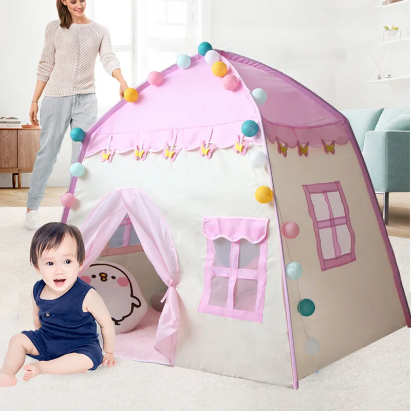 

Hot Folding Children Tent Portable Kids Tents Teepee Large Playhouse Children Bed Tent MVI-ing