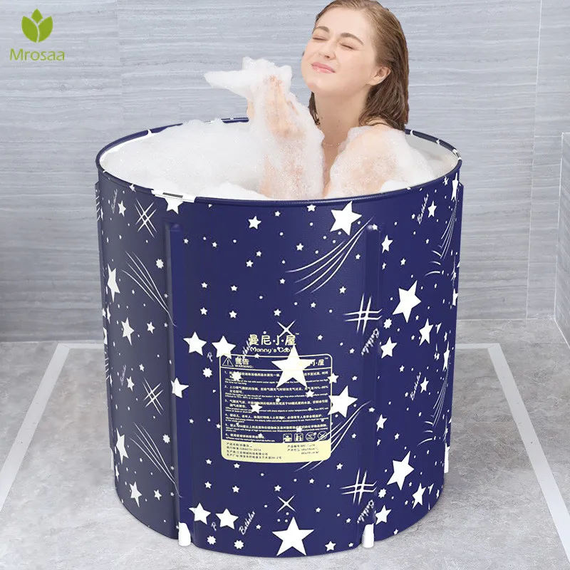 portable bathtub folding bath bucket thicken shower barrel large adult tub baby swimming pool insulation family bathroom spa tub free global shipping