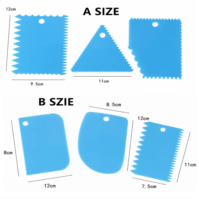 Портативный скребок для крема 3 шт./лот с неровными зубцами сделай сам украшения