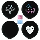 36 дюймовый черный латексный шар это мальчик или девочка Надувные шары, шарики, украшения для вечевечерние НКИ