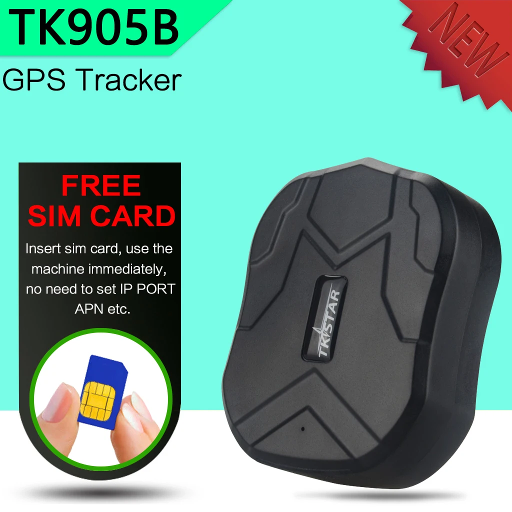 Высокоточный GPS трекер TK905B для автомобиля 10000 мАч батарея длительное время работы