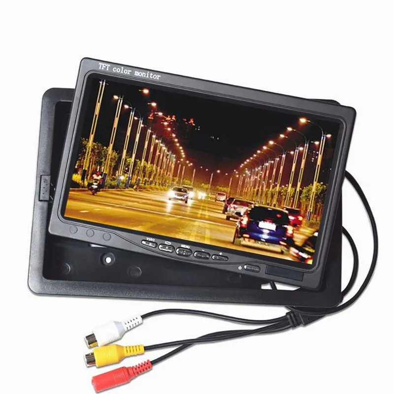 XYCING Универсальный 7 ''800*480 цветной TFT ЖК-экран монитор, автомобильный монитор заднего вида комплект 2 видеовхода для автомобильных мониторов заднего вида