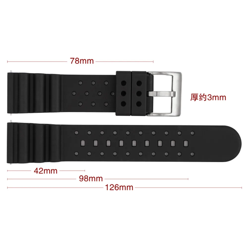 18/20/22mm 24mm Fluorine Rubber Sport Diving Quick Release Watch Band Bracelet for Samsung S3 Huawei GT 2e for Seiko Omega Strap images - 6