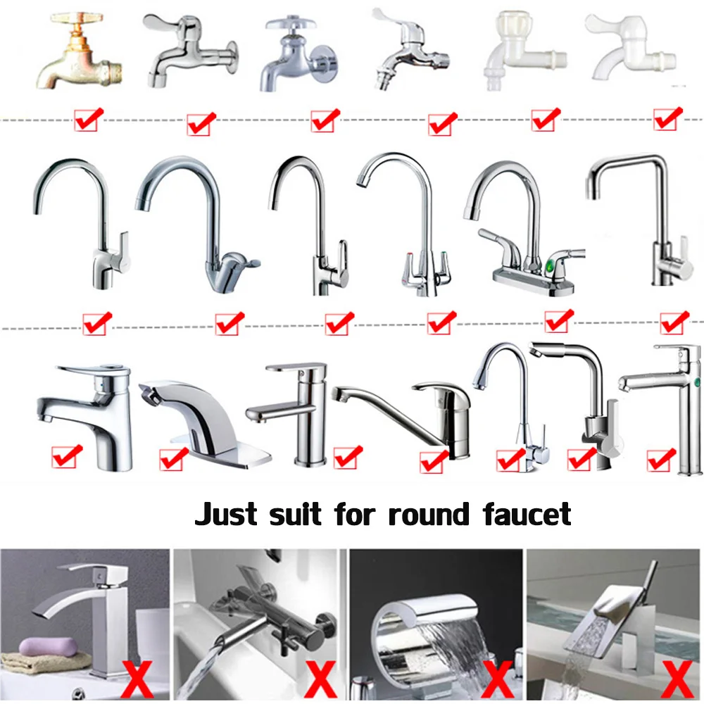 

360 Degree Adjustable Water Tap Extension Filter Shower Water Tap Bathroom Faucet Extender Home Kitchen Accessories
