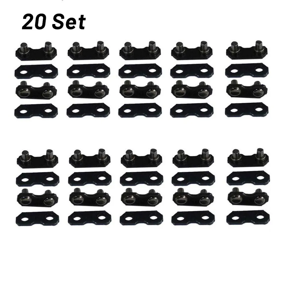 

20 Sets Chain Links Set 20 Preset+20Tie Straps for 3/8" ChainsawType Kits Link Repair 20 X 3/8
