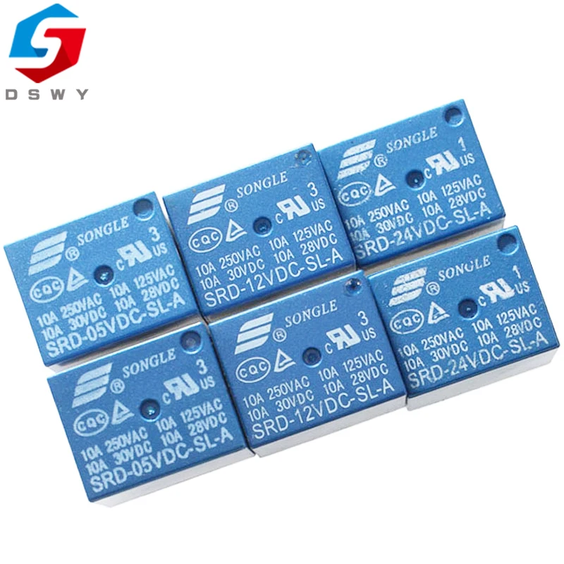 

5PCS/lot 4pin Relays SRD-05VDC-SL-A SRD-12VDC-SL-A SRD-24VDC-SL-A SRD-48VDC-SL-A 05V 12V 24V 48V