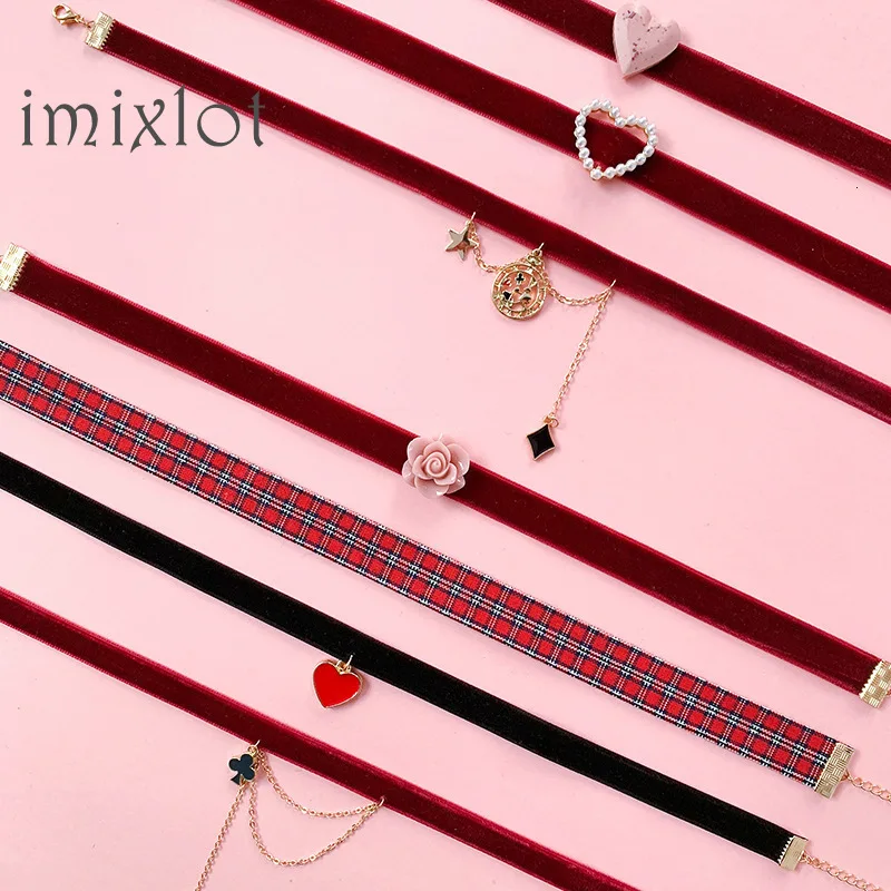 Корейское жемчужное ожерелье-чокер кружевное бархатное короткое ожерелье до