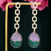 soramoore fashion street style trendy ball earrings for women wedding party cubic zircon dubai bridal earring boucle doreille