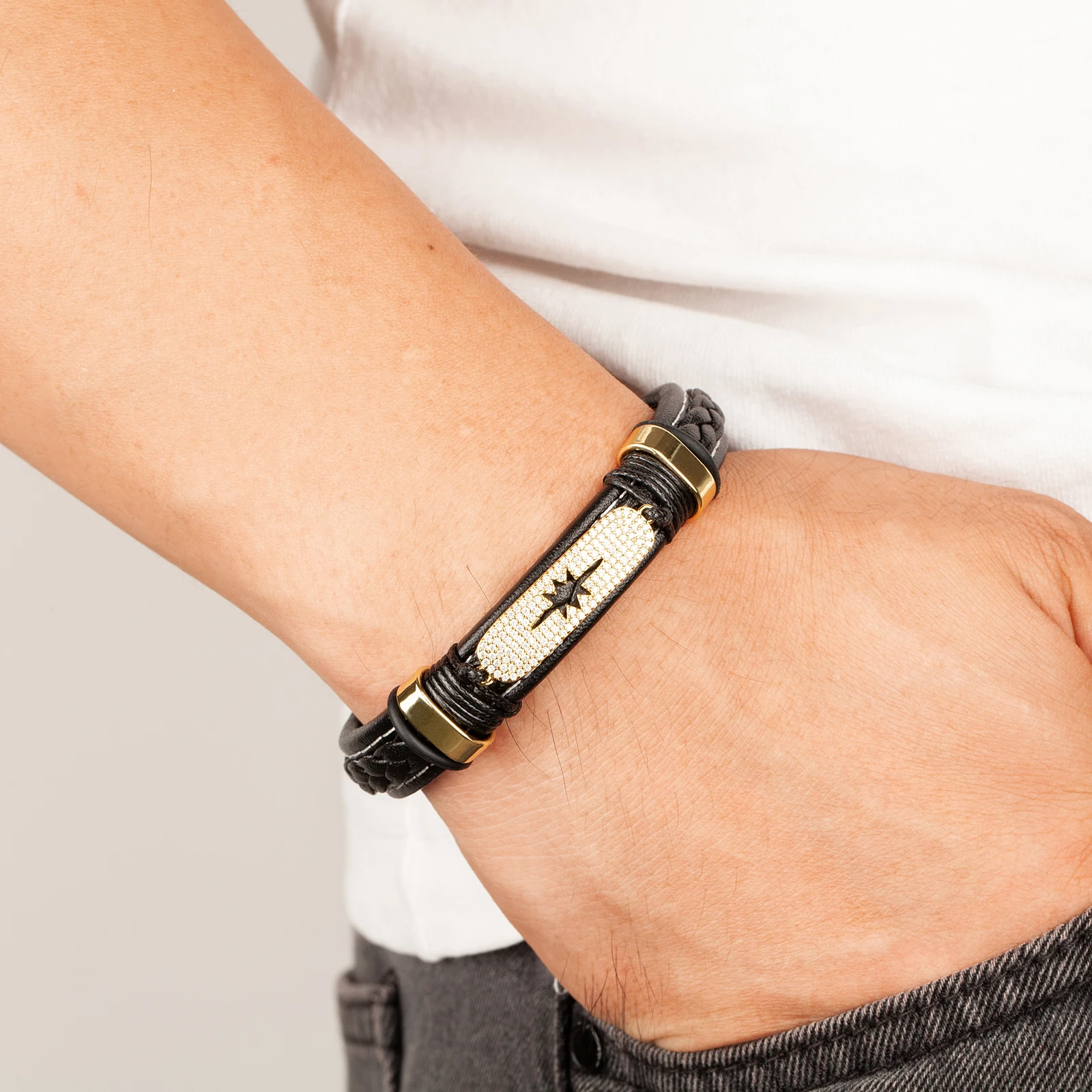 Новинка 2021 нишевой дизайн нейтральный Медный позолоченный браслет из