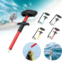 portable t shaped fishing lure hook remover detacher tool with anti lost rope fishing lure