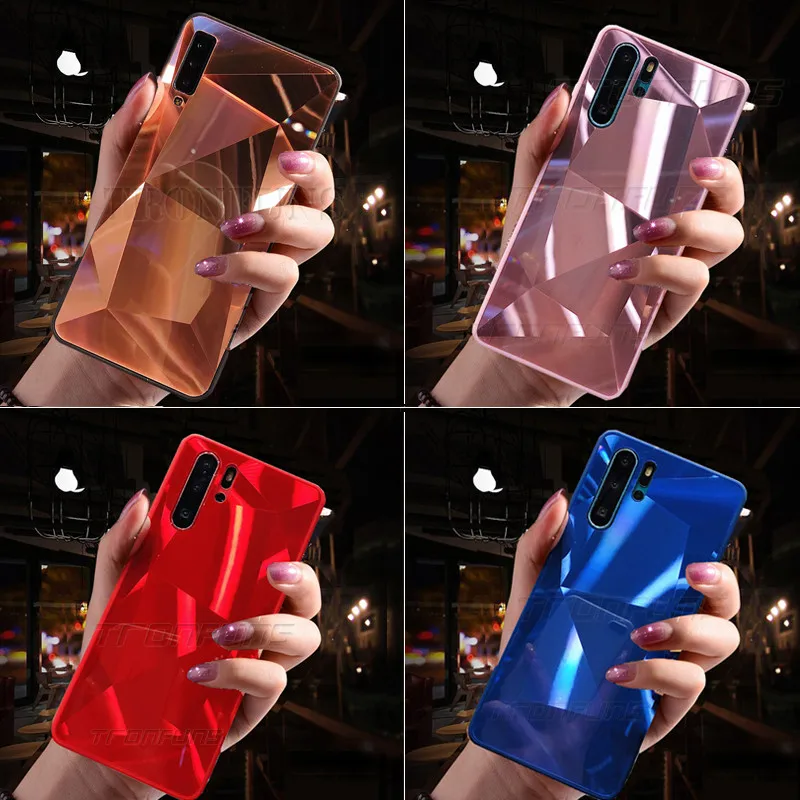 Зеркальный мягкий чехол с блестками для Huawei P30 P20 P Smart Plus Y5 Y6 Pro Y7 Prime 2019 Honor 20i 10i 10 Lite