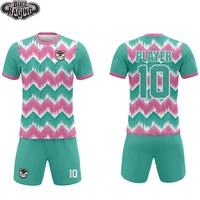 popular mens womans stripe design pink color custommade sulbimation printing soccer training jersey uniform