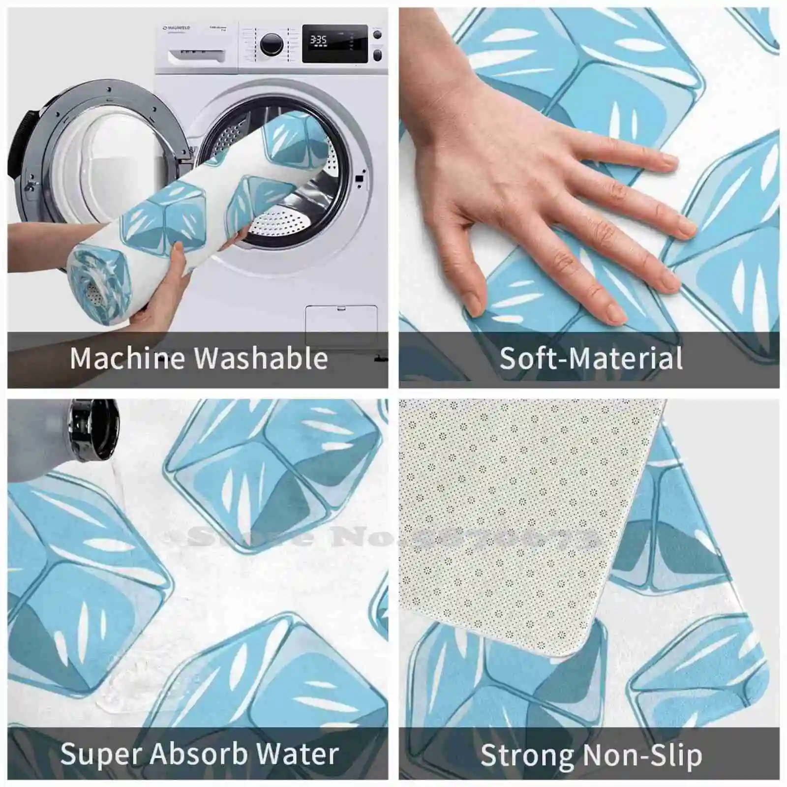 Синие Бриллианты дизайн 3D товары для дома коврик подушка Алмазный фон векторный