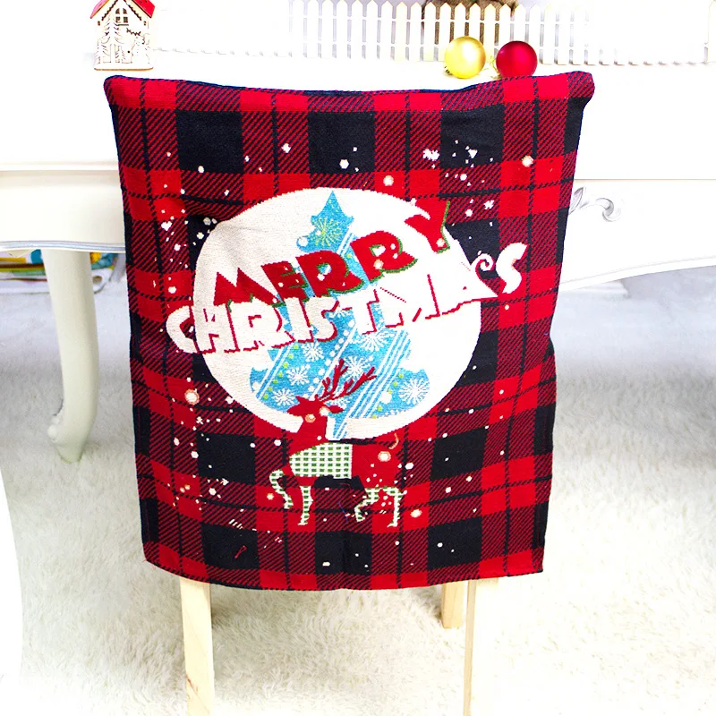 Чехол на стул в рождественском стиле чехлы стулья клетку с рисунком буйвола для