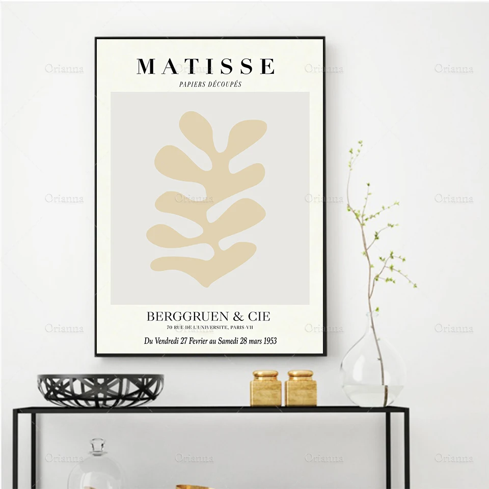 

Henri Matisse Print, Matisse Exhibition Poster, Papiers Découpés, Matisse Berggruen & Cie Art Print, Wall Art Poster Print -