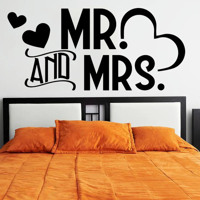 

Wedding Wall Sticker Mr And Mrs Home Art Wall Decal Vinyl Stickers For Weddings