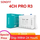 Sonoff 4CH PRO R3 4-канальный монтажный Din-рейку WiFI выключатель Умный дом дистанционное управление беспроводной Таймер DIY переключатель работает с Alexa