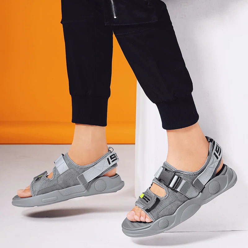 

Sandal Shoe Men Sandalia Masculina De Praia Plage Sandales Mens Slip On Sandals Leather Men Flat Sandalen For Summer Sandale