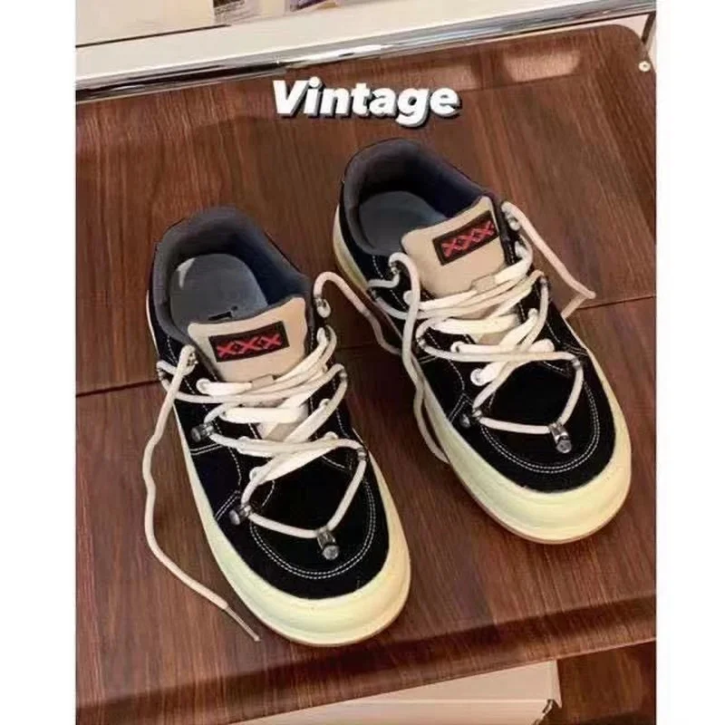 

Женские спортивные кроссовки Harajuku, повседневные весенние кроссовки на плоской платформе, с вулканизированной подошвой, 2021