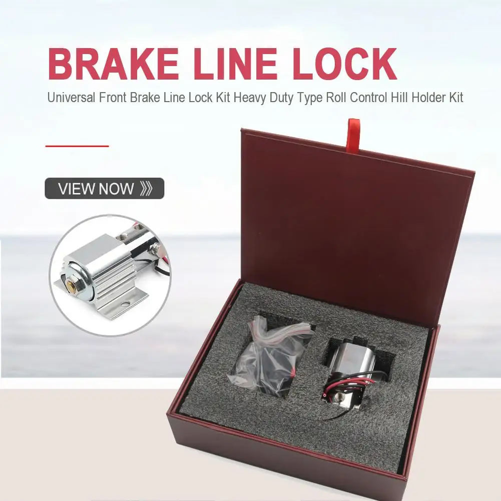 

Universal 12-16VDC Car Front Tyre Lock Kit Brake Heavy Duty Type Roll Control Hill Holder Kit 3/16 Brake Line Car Accessories