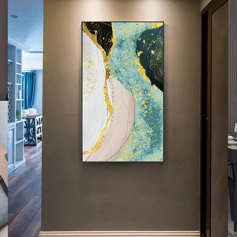 Абстрактные золотые постеры Мраморная настенная Картина на холсте современные