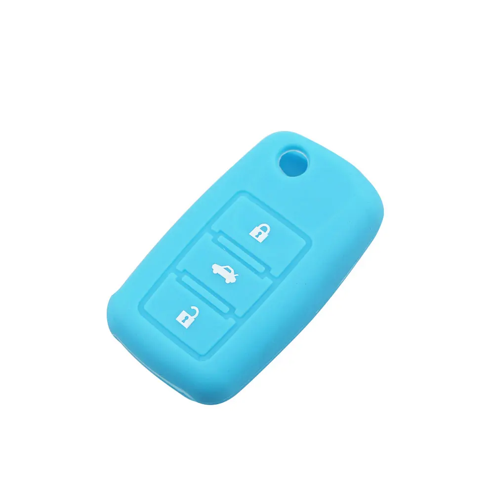 Силиконовый чехол для ключей Fob 3 кнопки VW Volkswagen Golf Jetta Polo Beetle Passat Rabbit MK4 MK5 5 R32 |
