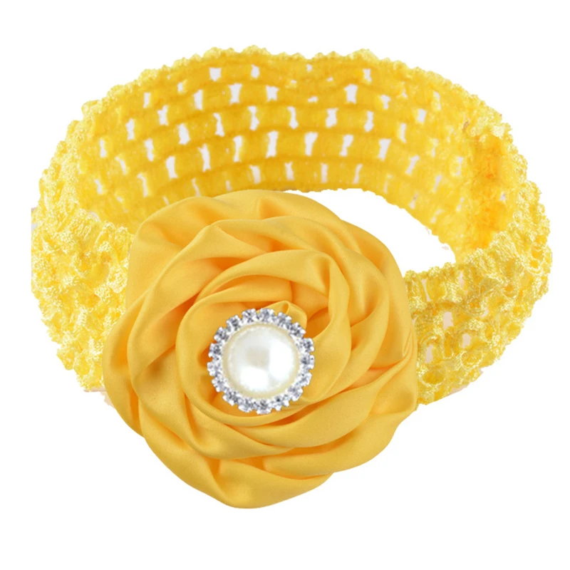 

1 Pcs Baby Girls Flower Hairband Soft Headband Elastic Fashion Girl Toddlers Handmade Solid Color Headwear Accessories Gifts